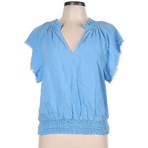 Cloth & Stone/Anthropologie Blue Short Sleeve Top Size XL